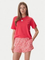 DKNY Piżama YI90095 Koralowy Regular Fit. Pomarańczowe piżamy damskie DKNY, s, bez wzorów, z bawełny, bez ramiączek. Za 359.99 zł.