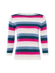Brookshire Sweter z dzianiny Kobiety Bawełna wyrazisty róż|wielokolorowy, XXL. Czerwone swetry klasyczne damskie brookshire, xxl, z bawełny, bez kołnierzyka. Za 89.95 zł.