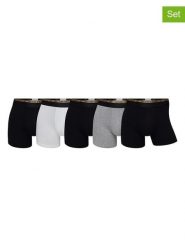 CR7 Bokserki (5 par) w kolorze czarnym, białym i szarym rozmiar: L. Białe bokserki męskie CR7, bez wzorów. Za 100.99 zł.