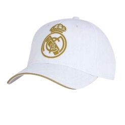 Czapka Z Daszkiem Męska. Białe czapki męskie Real Madrid, bez wzorów. Za 190.99 zł.
