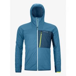 Kurtka ocieplana męska Ortovox Swisswool Piz Duan Jacket. Niebieskie kurtki męskie ORTOVOX, m, bez wzorów, bez kaptura, narciarskie. Za 991.99 zł.