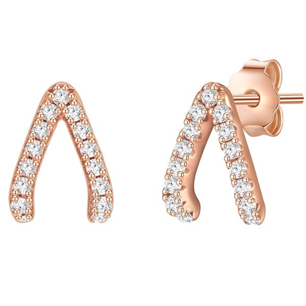 Glanzstücke München Srebrne kolczyki sztyfty srebro wysokiej próby Cyrkonia różowe złoto Kolczyki 1 ct Damski. Czerwone kolczyki damskie Glanzstücke München, z cyrkonią, pozłacane, na sztyftcie. Za 119.99 zł.