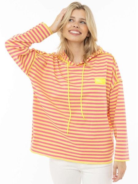 Zwillingsherz Bluza w kolorze jasnoróżowo-żółtym rozmiar: L/XL. Różowe bluzy z kapturem damskie Zwillingsherz, l. Za 161.82 zł.