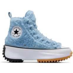 Buty sportowe Converse Run Star Hike. Niebieskie buty sportowe na co dzień damskie Converse, z materiału, bez zapięcia, na fitness i siłownię. Za 590.00 zł.