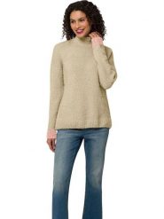 Heine Sweter w kolorze beżowym rozmiar: 44. Brązowe golfy damskie Heine, bez wzorów, bez ramiączek. Za 74.11 zł.