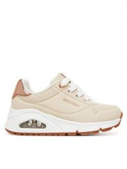 Skechers Sneakersy Uno Gen1-Shimmer Away 310545L/NAT Beżowy. Brązowe buty sportowe dziewczęce Skechers, bez wzorów, ze skóry, bez zapięcia. Za 179.99 zł.