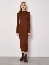 Apricot Sukienka w kolorze brązowym rozmiar: XS. Brązowe sukienki damskie Apricot, xs, bez wzorów, bez kołnierzyka, bez ramiączek, maxi. Za 91.99 zł.