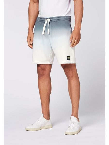 Chiemsee Szorty dresowe "Adour" w kolorze niebiesko-białym rozmiar: L. Białe szorty męskie Chiemsee, z dresówki, bez kołnierzyka. Za 83.62 zł.