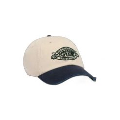 Czapka baseballowa damska z kontrastowym daszkiem Superdry. Brązowe czapki z daszkiem damskie Superdry., bez wzorów, z materiału. Za 148.85 zł.