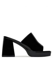 DeeZee Klapki LR2205105 Czarny. Czarne klapki damskie DeeZee, bez wzorów, z materiału, bez obcasa. Za 159.99 zł.