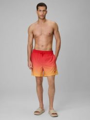 4F Spodenki plażowe boardshorty męskie - czerwone 3XL. Czerwone kąpielówki męskie 4f, m, bez wzorów, z materiału, do pływania. Za 99.99 zł.