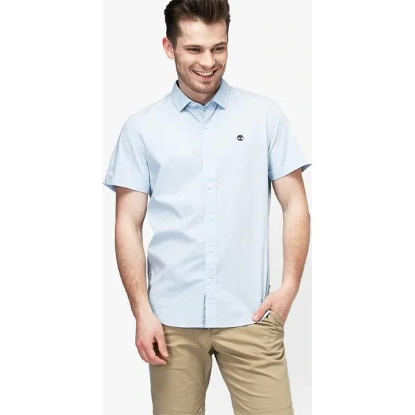 Timberland Koszula Ss Eastham River Stretch Poplin Shirt Sli , niebieski, rozmiar XXL. Niebieskie koszule męskie Timberland, na lato, m, bez wzorów, z bawełny, bez kołnierzyka, bez ramiączek. W wyprzedaży za 199.99 zł.