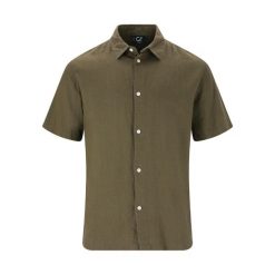 Koszula Cruz Micky. Zielone koszule męskie CRUZ, bez wzorów, bez kołnierzyka, bez ramiączek. Za 174.00 zł.