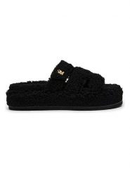 Steve Madden Klapki w kolorze czarnym rozmiar: 40. Czarne klapki damskie Steve Madden, bez wzorów, bez obcasa. Za 240.99 zł.
