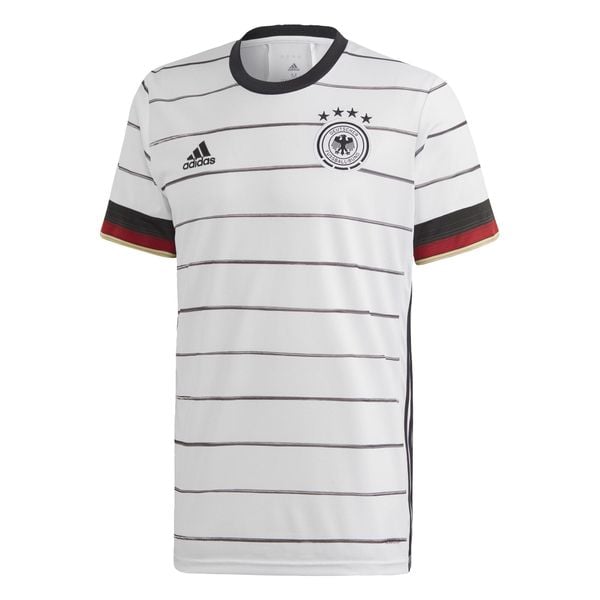 Koszulka domowa Allemagne 2020. Białe t-shirty sportowe męskie Adidas, m, bez ramiączek, do piłki nożnej. W wyprzedaży za 208.30 zł.