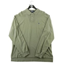 Second life - Polo Ralph Lauren koszulka męska z długim rękawem - Jak nowy. Zielone koszulki polo męskie Ralph Lauren, m, bez wzorów, z materiału, bez ramiączek. Za 127.76 zł.