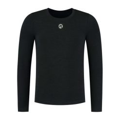 Koszulka termoaktywna unisex Rogelli Merino. Czarne bielizna termoaktywna męska Rogelli, m, bez wzorów. Za 344.00 zł.