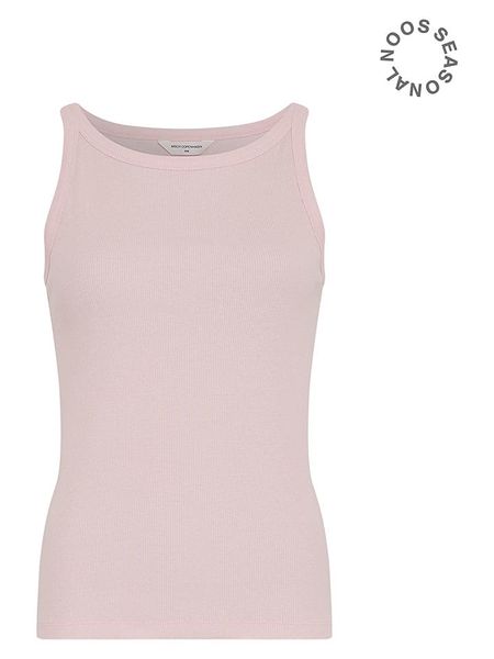 MOSS COPENHAGEN Top dzianinowy w kolorze jasnoróżowym rozmiar: L/XL. Różowe topy damskie MOSS COPENHAGEN, l, bez wzorów, z dzianiny, bez kołnierzyka. Za 82.95 zł.
