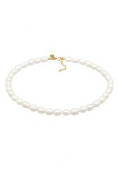 Elli PREMIUM Damski Chocker Barok z perły hodowlana słodkowodna w srebrze próby 925 Naszyjniki 1 ct. Białe naszyjniki damskie Elli PREMIUM, pozłacane. Za 328.99 zł.