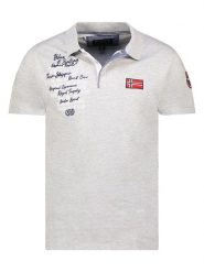 Geographical Norway Koszulka polo "Kancre" w kolorze szarym rozmiar: S. Szare koszulki polo męskie Geographical Norway, s, bez wzorów, z bawełny, bez ramiączek. Za 83.42 zł.