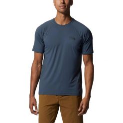 Koszulka sportowa męska Mountain Hardwear Crater Lake z krótkim rękawem. Niebieskie t-shirty sportowe męskie MOUNTAIN HARDWEAR, na lato, m, bez ramiączek, rowerowe. Za 199.00 zł.
