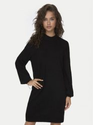 JDY Sukienka dzianinowa 15238237 Czarny Loose Fit. Czarne sukienki damskie JDY, xs, bez wzorów, z dzianiny, bez kołnierzyka, bez ramiączek. Za 109.99 zł.