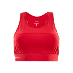 Biustonosz dla kobiet Craft rush. Czerwone biustonosze sportowe damskie Craft, bez wzorów, z jersey. Za 300.99 zł.