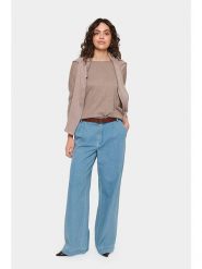 SAINT TROPEZ Sweter w kolorze beżowym rozmiar: S. Brązowe swetry klasyczne damskie Saint Tropez, s, bez kołnierzyka. Za 104.99 zł.