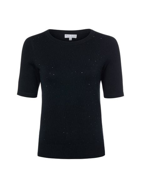 Marie Lund sweter z krótkim rękawem Kobiety wiskoza czarny, L. Czarne swetry klasyczne damskie Marie Lund, l, z dzianiny, bez kołnierzyka. Za 149.95 zł.