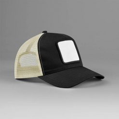 Czapka trucker 5-panelowa z kwadratową łatą Beechfield. Brązowe czapki męskie BEECHFIELD, bez wzorów, z bawełny. Za 76.50 zł.