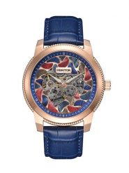 Heritor Zegarek kwarcowy "Emmanuel" w kolorze złoto-niebieskim ze wzorem rozmiar: onesize. Niebieskie, analogowe zegarki męskie Heritor, ze stali. Za 674.99 zł.