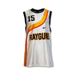 Koszulka Nike Roswell Rayguns Vince Carter Premium Jersey. Białe bluzki damskie Nike, bez wzorów, z jersey, sportowe, bez kołnierzyka, bez ramiączek. Za 116.00 zł.