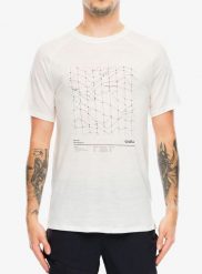 Koszulka merino Odlo Merino Tencel Hyper Map Crew Neck S/S. Białe t-shirty sportowe męskie Odlo, na lato, m, z lyocellu, bez ramiączek. Za 357.49 zł.