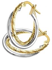 Revoni Złote kolczyki-kreole rozmiar: onesize. Szare kolczyki damskie Revoni, złote. Za 817.99 zł.