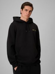 4F Bluza dresowa regular z kapturem męska 4F x Robert Lewandowski - czarna XXL. Czarne bluzy z kapturem męskie 4f, m, z bawełny. Za 249.99 zł.