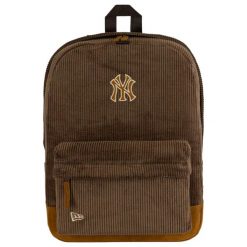 Plecak sportowo-turystyczny dla dorosłych New York Yankees MLB Cord Backpack. Brązowe plecaki damskie New Era, bez wzorów, z bawełny, sportowe. Za 189.99 zł.