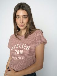 MOS MOSH Koszulka - MMCamp Kobiety Bawełna (100%) czerwony, XS. Czerwone t-shirty damskie Mos Mosh, xs, bez wzorów, z bawełny, bez kołnierzyka. Za 119.95 zł.