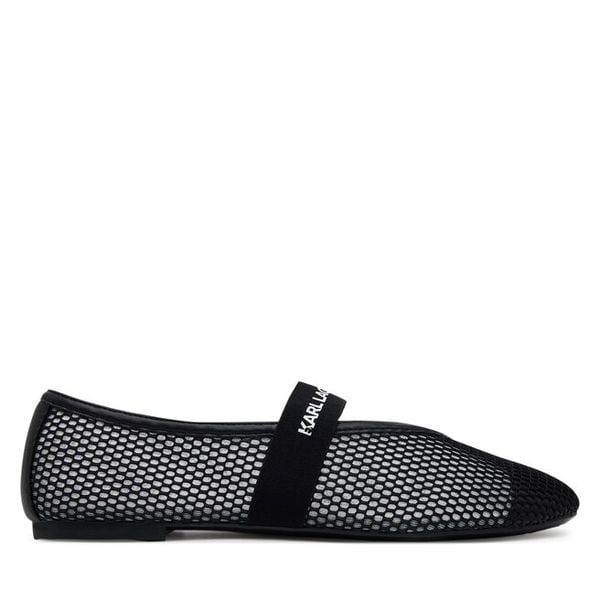 Baleriny KARL LAGERFELD. Czarne baleriny damskie Karl Lagerfeld, bez wzorów, bez obcasa. Za 449.99 zł.