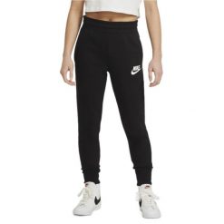 Odzież Nike. Czarna spodnie dresowe damskie Nike, bez wzorów. Za 155.99 zł.