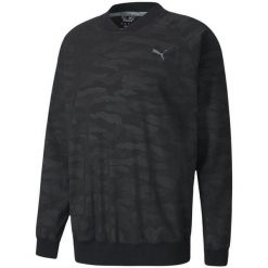 Męska bluza Puma - Komfort i styl w kamuflażu. Niebieskie bluzy bez kaptura męskie Puma, m, z elastanu. Za 271.99 zł.