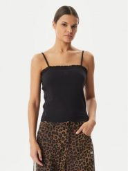 Adidas Top KC6437 Czarny Slim Fit. Czarne topy damskie Adidas, s, bez wzorów, z bawełny, bez ramiączek. Za 179.99 zł.