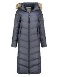 Geographical Norway Płaszcz zimowy "Capucine" w kolorze granatowym rozmiar: M. Niebieskie płaszcze damskie Geographical Norway, na zimę, m, bez wzorów, z puchu. Za 308.91 zł.