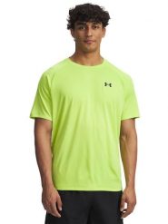 Under Armour Koszulka sportowa "Tech" w kolorze zielonym rozmiar: M. Zielone t-shirty sportowe męskie Under Armour, m, z materiału, bez ramiączek, outdoorowe. Za 69.99 zł.
