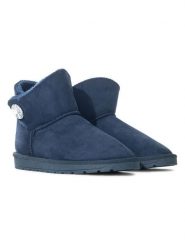ISLAND BOOT Botki zimowe "Dona" w kolorze niebieskim rozmiar: 38. Niebieskie botki damskie Island Boot, na zimę, bez obcasa, bez zapięcia. Za 130.99 zł.