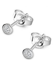 Revoni Złote kolczyki-wkrętki z diamentami rozmiar: onesize. Szare kolczyki damskie Revoni, z diamentem, złote. Za 448.99 zł.