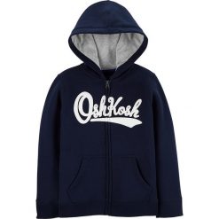 Bluza w kolorze granatowym. Niebieskie bluzy chłopięce OshKosh, z aplikacjami, bez ramiączek, bez kaptura. W wyprzedaży za 62.95 zł.