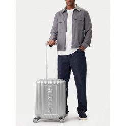 Walizka kabinowa Hunter. Szare walizki Hunter, bez wzorów. Za 299.99 zł.
