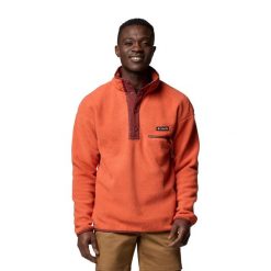 Bluza polarowa męska Columbia Helvetia II Half Snap. Brązowe bluzy bez kaptura męskie Columbia, l, z polaru. Za 199.99 zł.