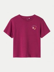 NAME IT T-Shirt Betria 13238045 Fioletowy Regular Fit. Fioletowe koszulki dziewczęce Name it, bez wzorów, z bawełny, bez ramiączek. Za 29.99 zł.