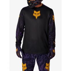 Bluza rowerowa męska Fox Ranger LS Jersey Img Print. Czarne bluzy bez kaptura męskie FOX, bez wzorów, z jersey, sportowe, bez kołnierzyka, bez ramiączek. Za 247.49 zł.